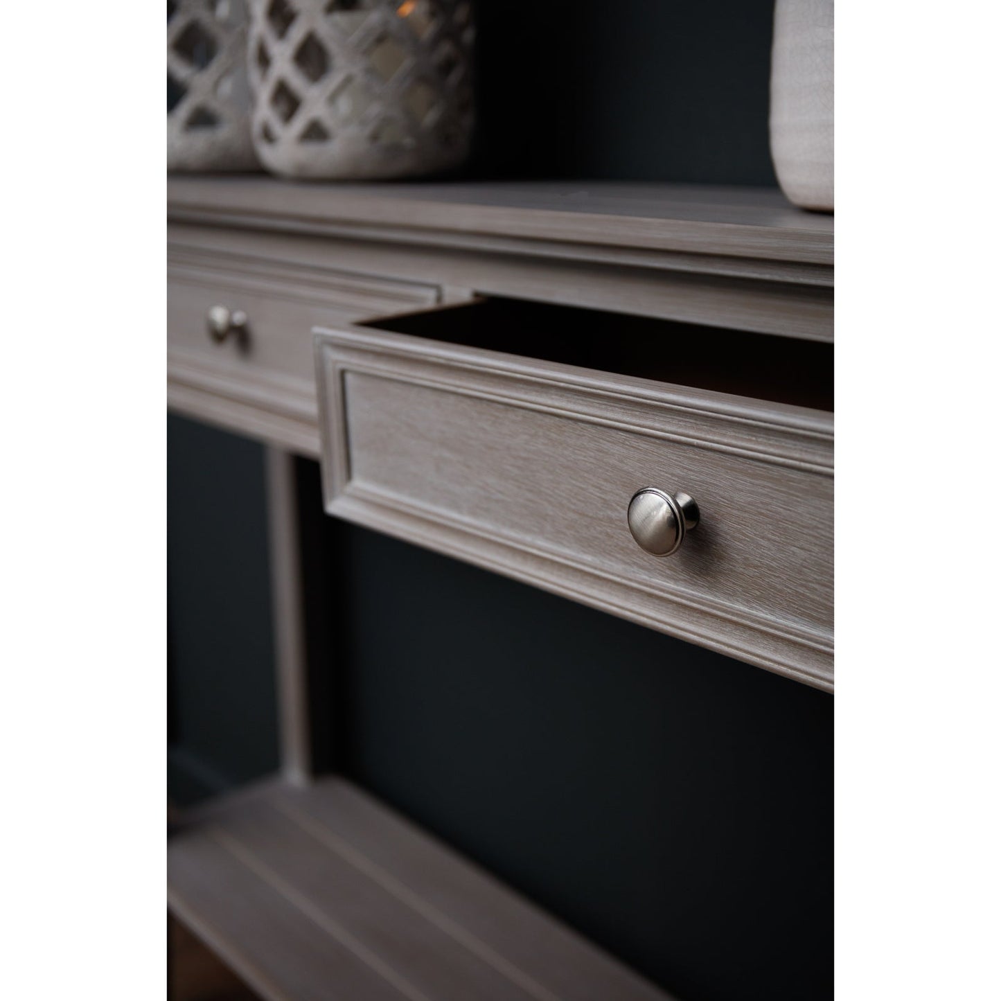 Elegant The Serene Collection Four Drawer Console Table with Ample Storage for a Clutter - Free Home - Darlington's Décor