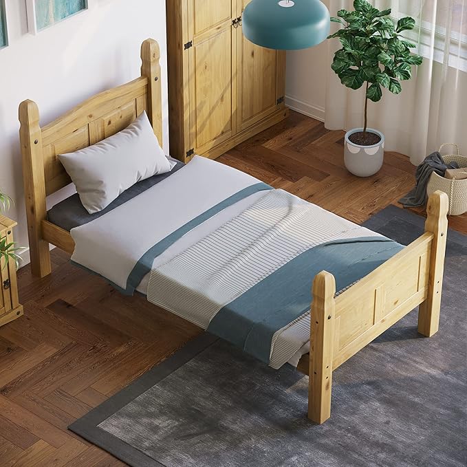 Vida Designs - Corona Double Bed Frame in Beige Pine - Darlington's Décor