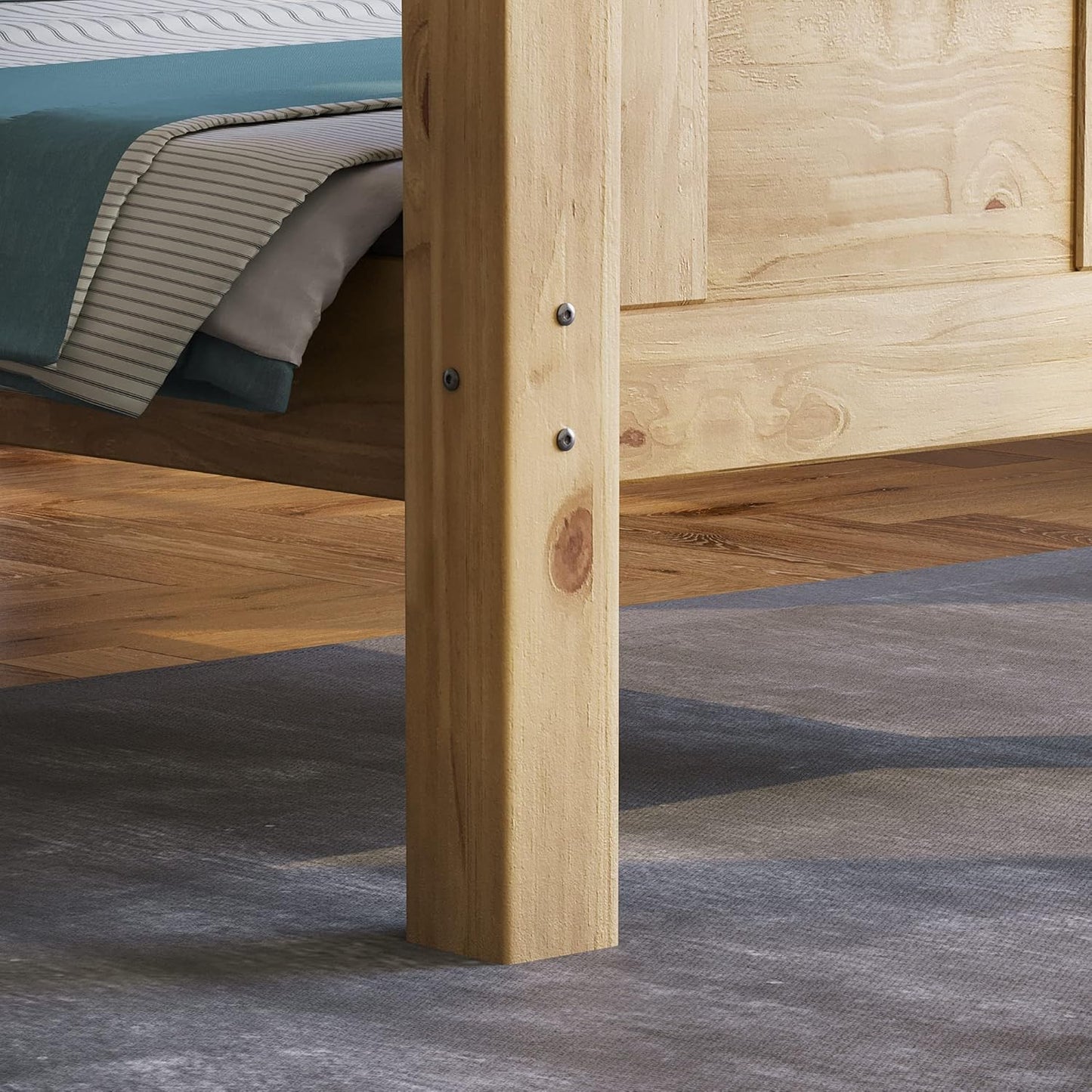 Vida Designs - Corona Double Bed Frame in Beige Pine - Darlington's Décor