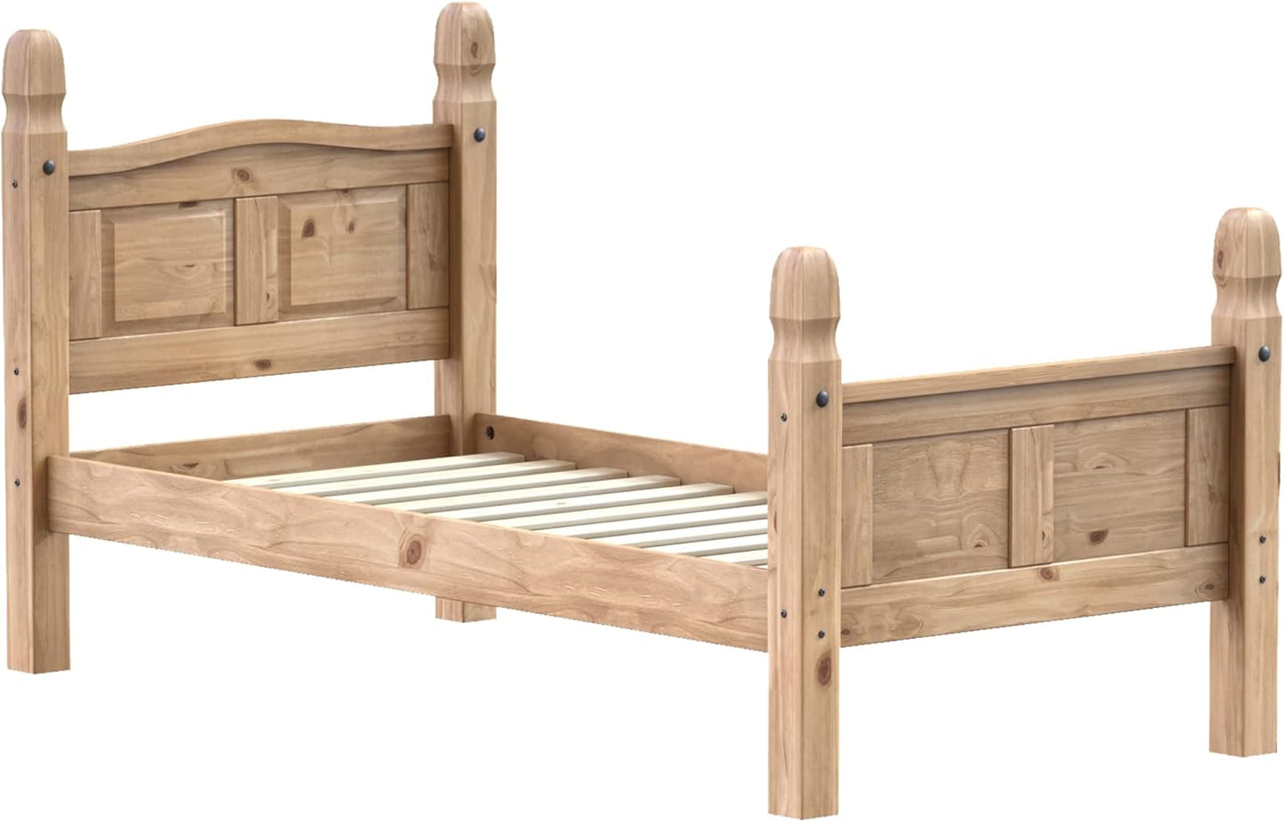 Vida Designs - Corona Double Bed Frame in Beige Pine - Darlington's Décor