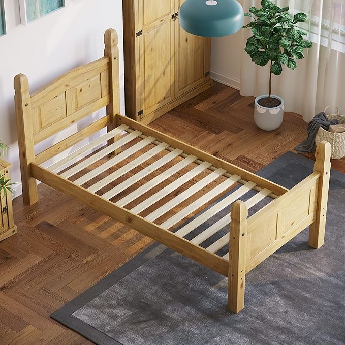 Vida Designs - Corona Double Bed Frame in Beige Pine - Darlington's Décor