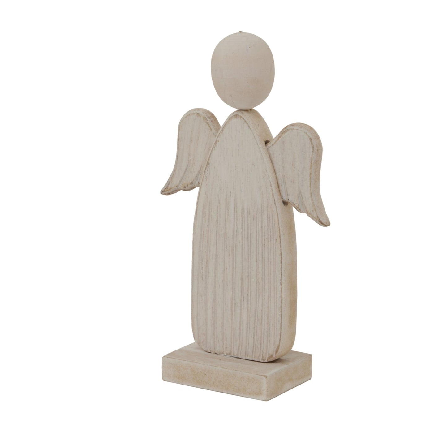 Whitewashed Rustic Angel - Timeless Serenity Decor Piece - Darlington's Décor