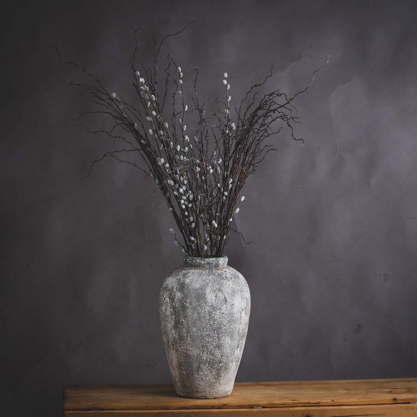 Aged Stone Tall Ceramic Vase for Stunning Arrangements - Darlington's Décor