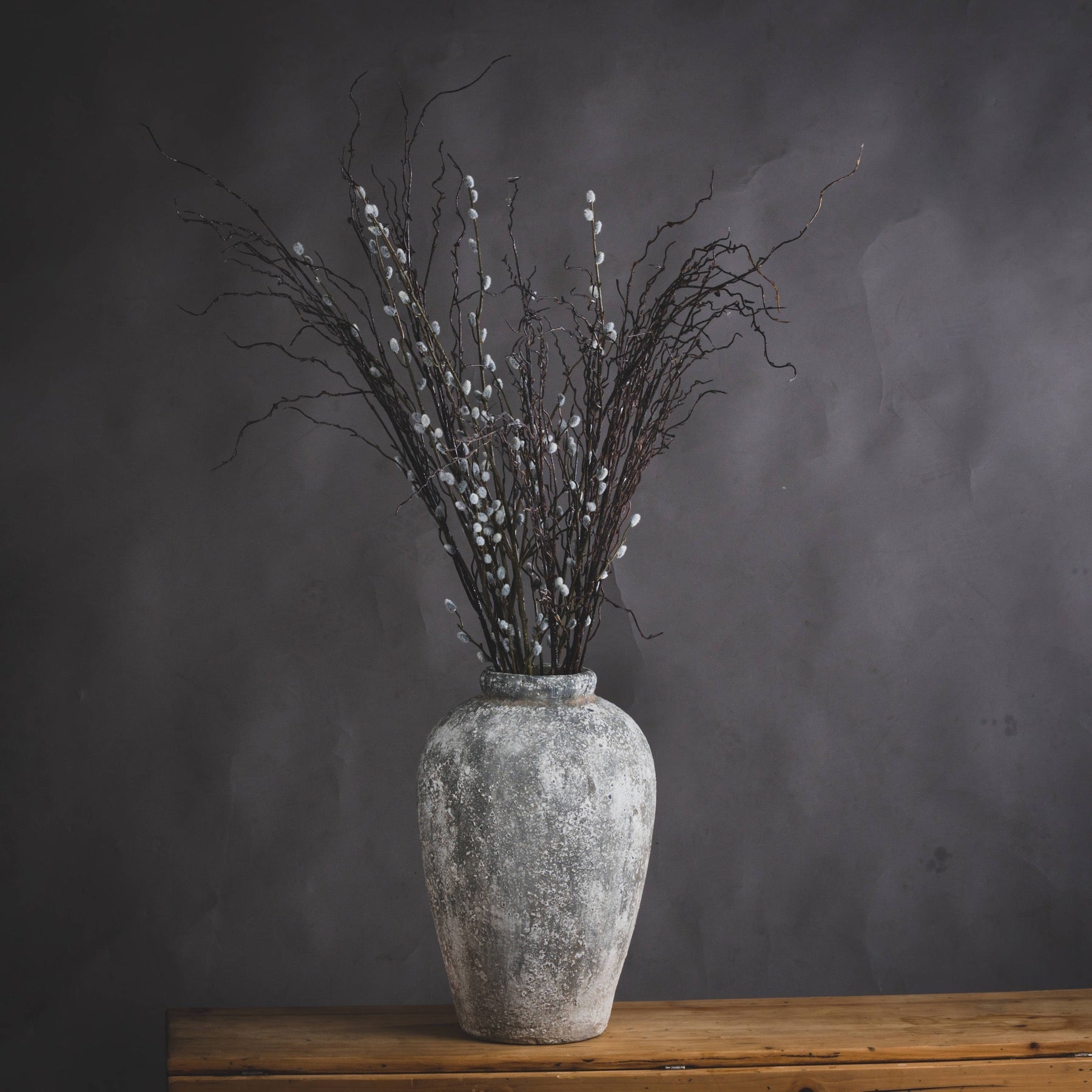 Aged Stone Tall Ceramic Vase for Stunning Arrangements - Darlington's Décor