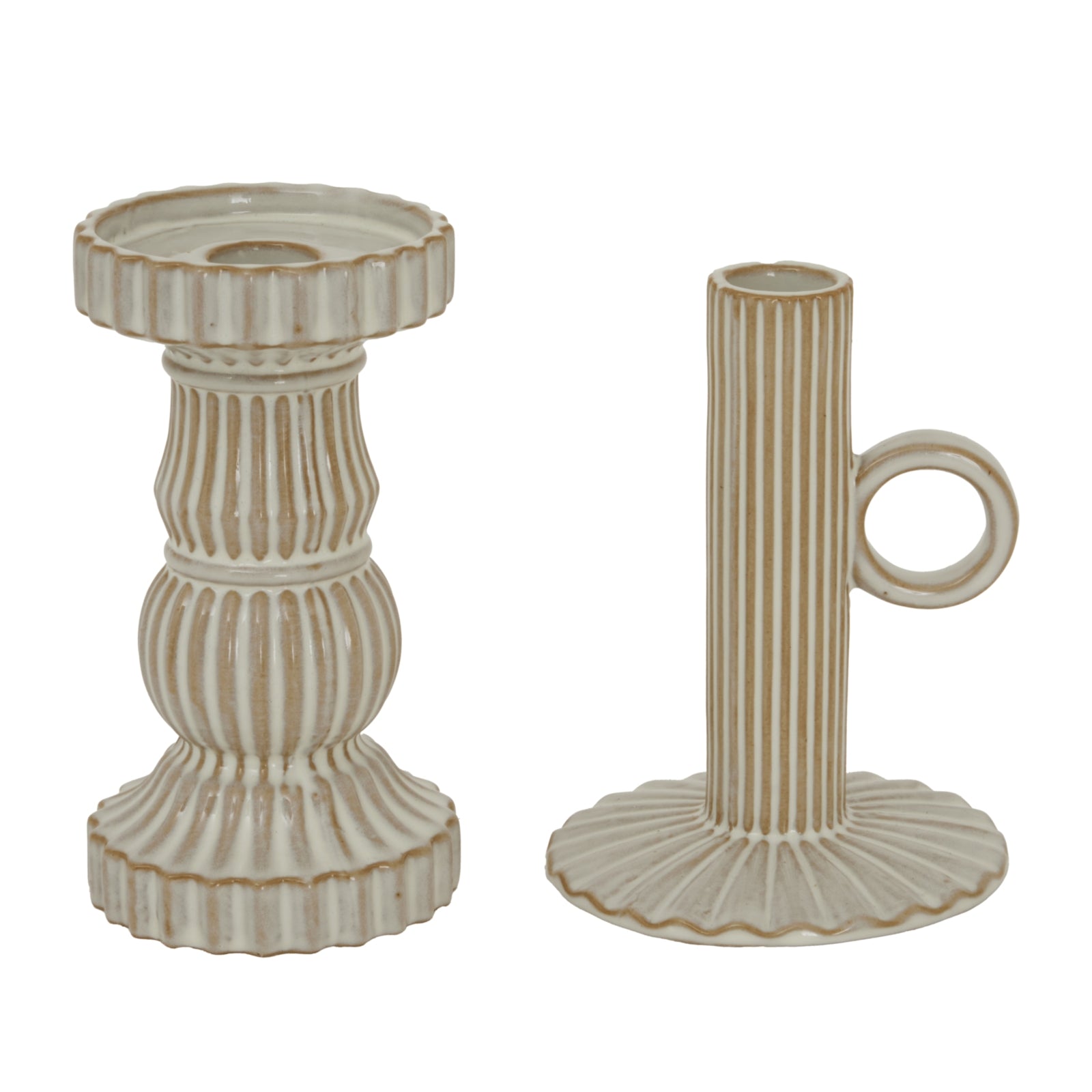 Alora Ceramic Pillar Candle Holder for Elegant Illumination - Darlington's Décor