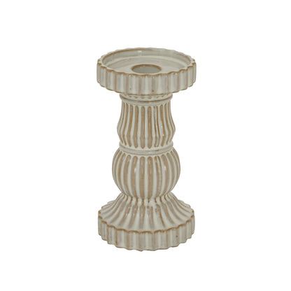 Alora Ceramic Pillar Candle Holder for Elegant Illumination - Darlington's Décor
