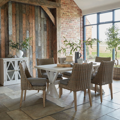 Elegant Outdoor Round Dining Chair - Weather - Resistant Comfort - Darlington's Décor
