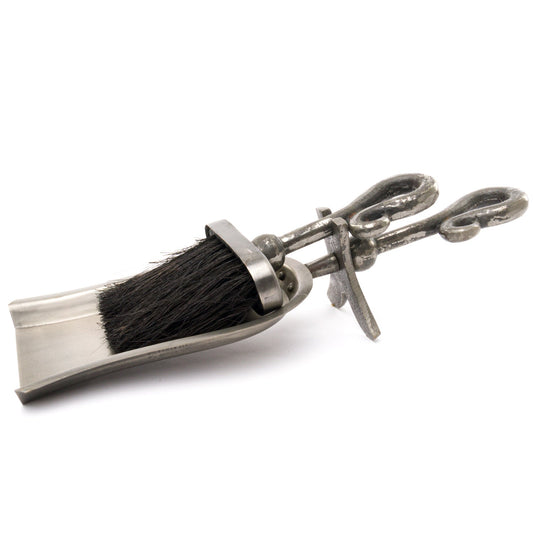 Antique Pewter Crook Handled Hearth Tidy Charm - Darlington's Décor