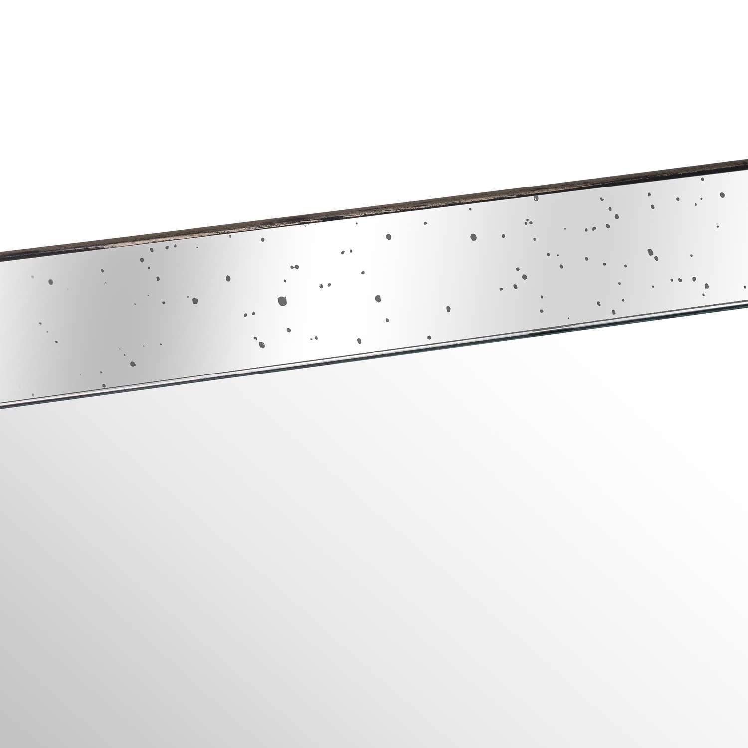 Astor Distressed Large Mirrored Tray With Wooden Detailing - Darlington's Décor