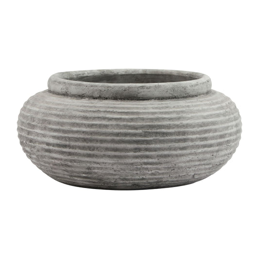 Athena Round Ribbed Planter for Stylish Botanicals - Darlington's Décor