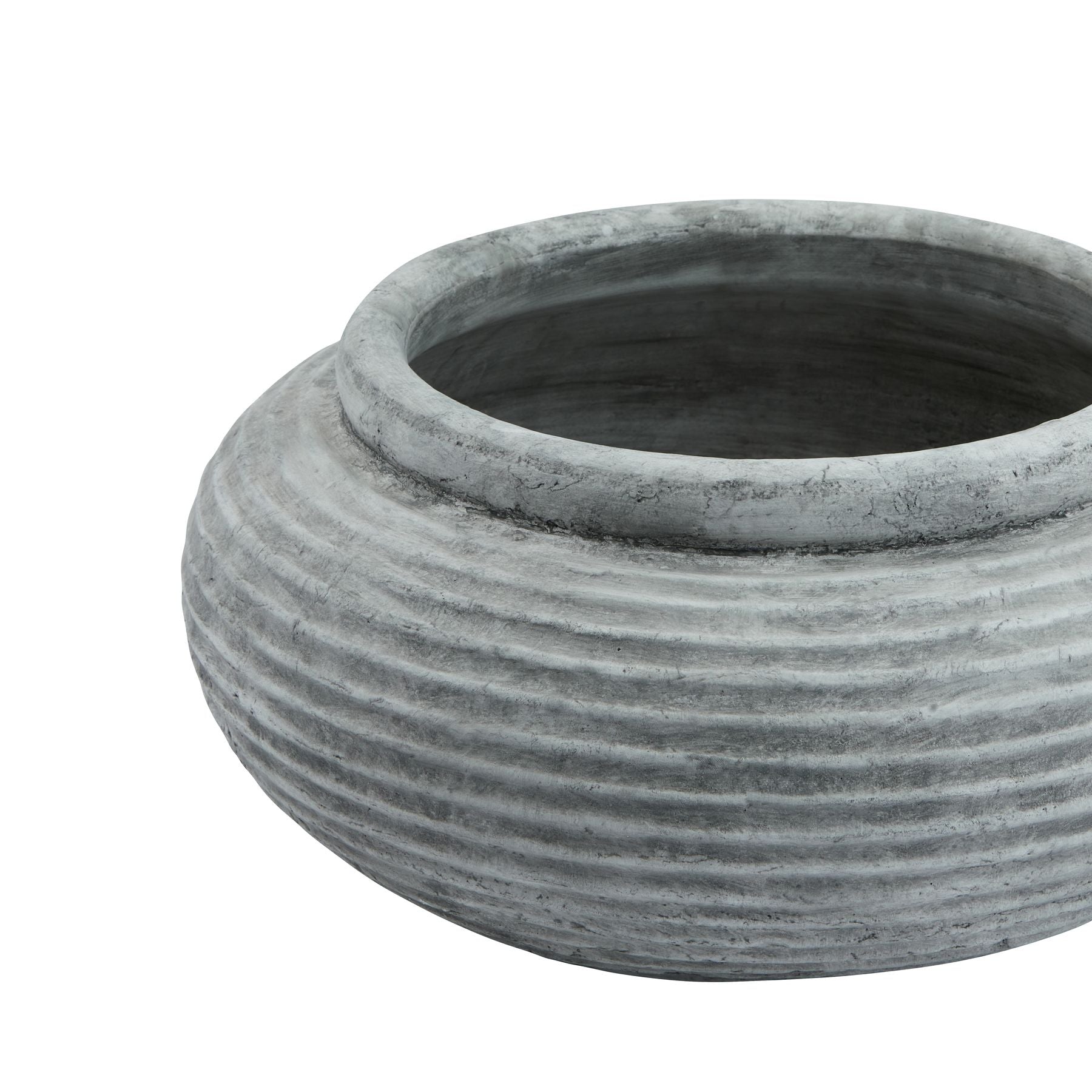 Athena Round Ribbed Planter for Stylish Botanicals - Darlington's Décor
