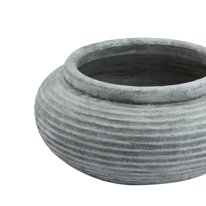 Athena Round Ribbed Planter for Stylish Botanicals - Darlington's Décor