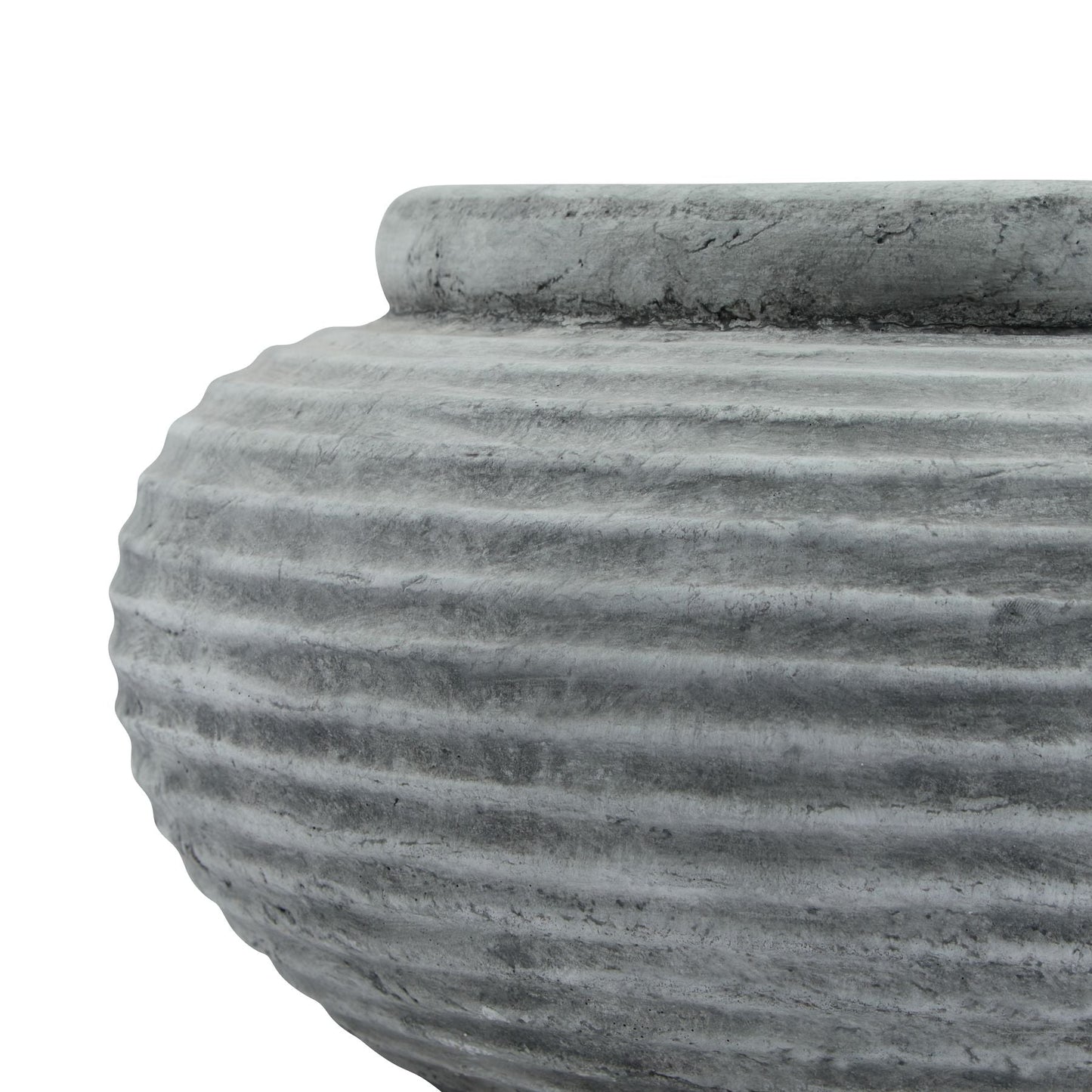 Athena Round Ribbed Planter for Stylish Botanicals - Darlington's Décor