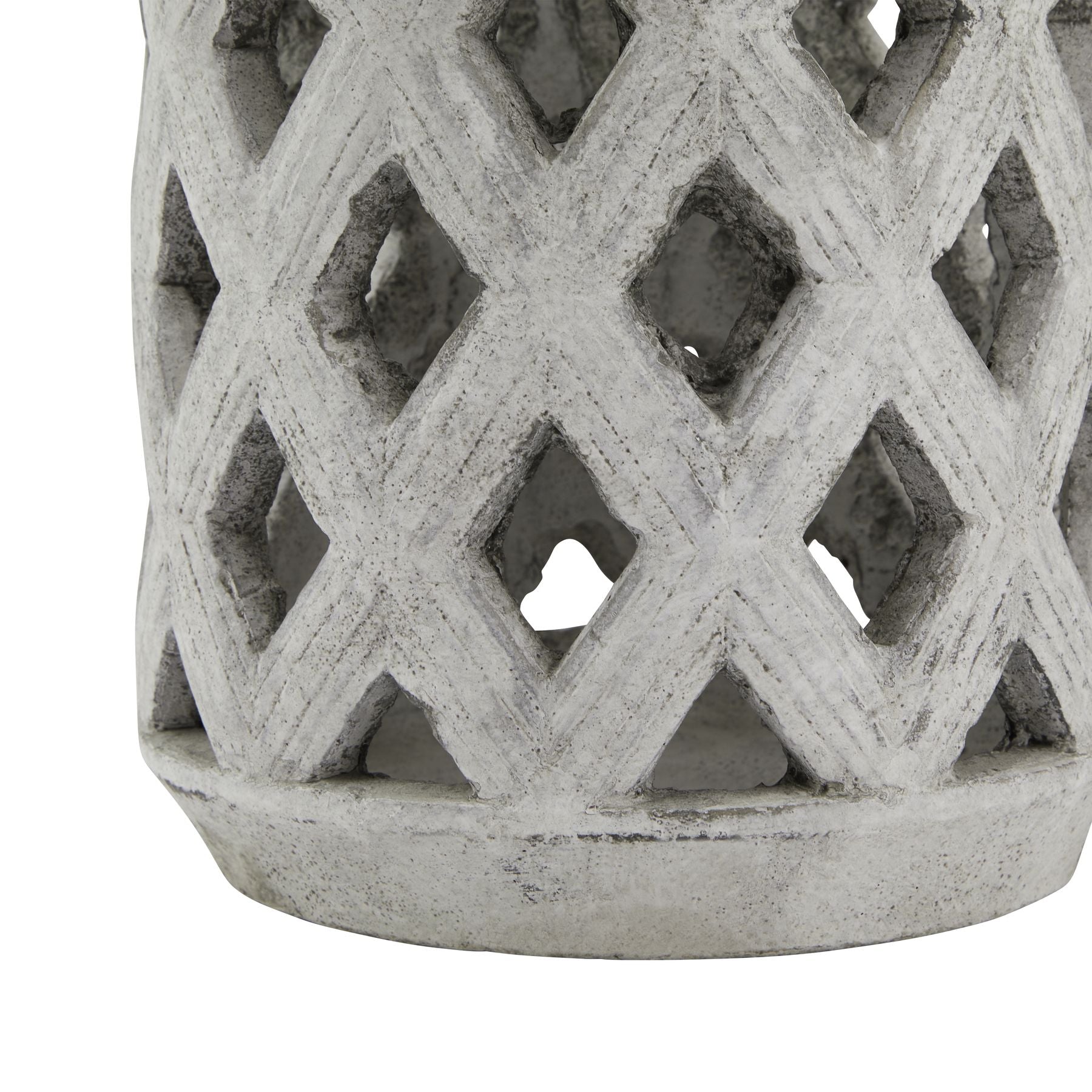 Athena Stone Large Lattice Lantern for Enchanting Ambiance - Darlington's Décor