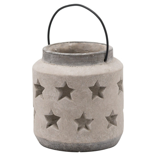 Bloomville Stone Star Lantern - Timeless Earthy Decor - Darlington's Décor