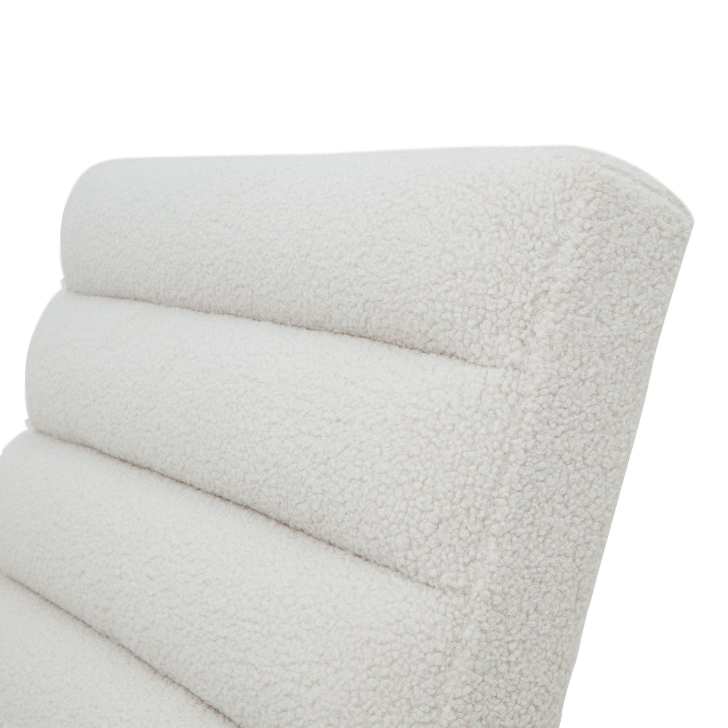 Luxurious Boucle Ribbed Ark Chair with Ergonomic Design - Darlington's Décor