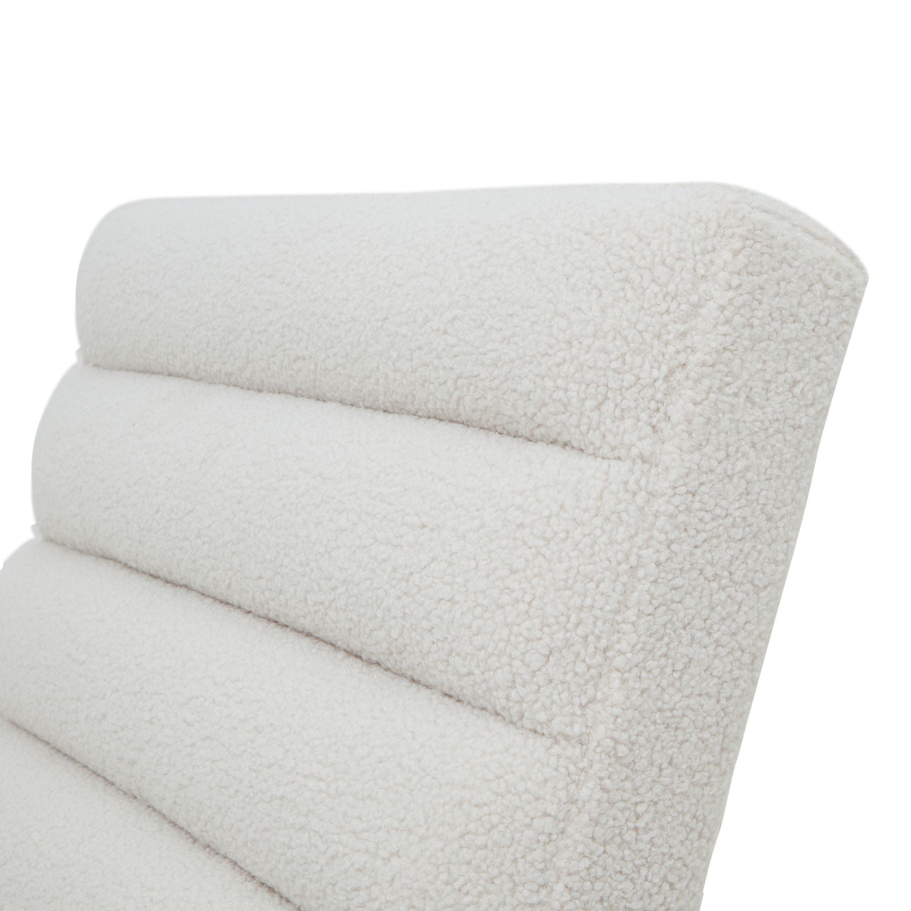 Luxurious Boucle Ribbed Ark Chair with Ergonomic Design - Darlington's Décor