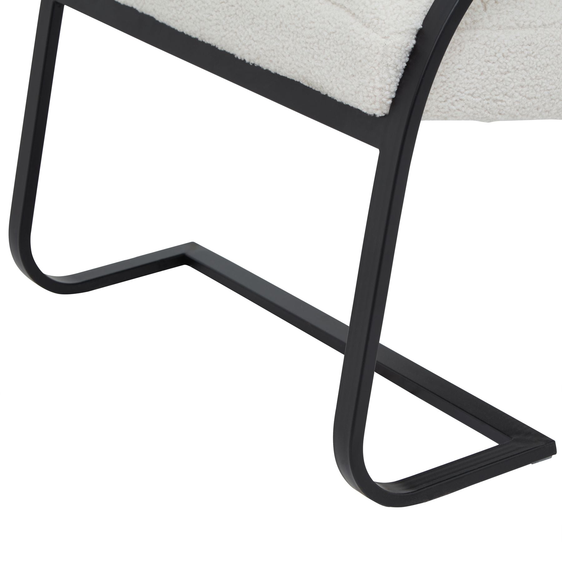 Luxurious Boucle Ribbed Ark Chair with Ergonomic Design - Darlington's Décor