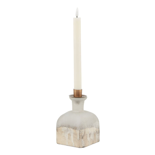 Burnished Dipped and Aged Brass Candle Holder Vase Elegance - Darlington's Décor