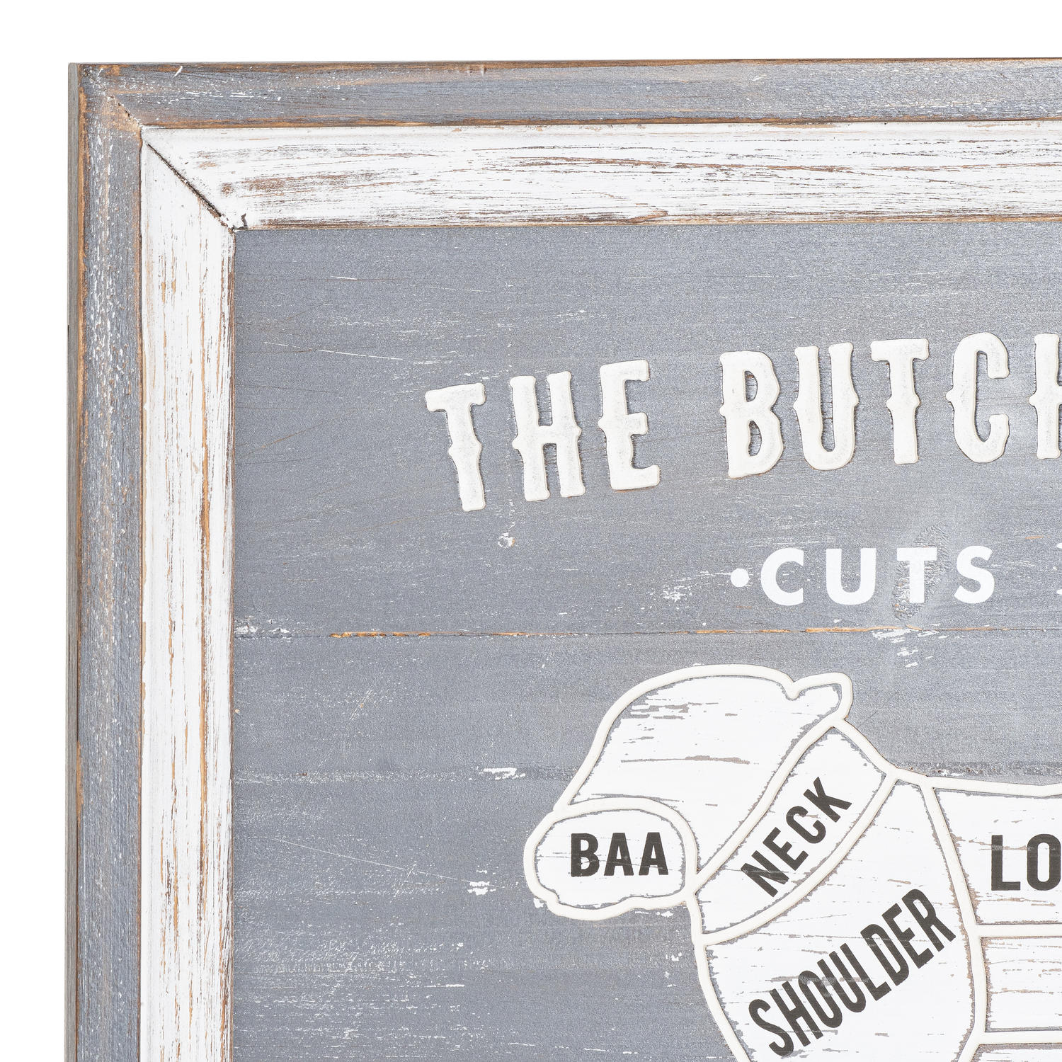 Butchers Cuts Lamb Wall Plaque for Rustic Decor - Darlington's Décor