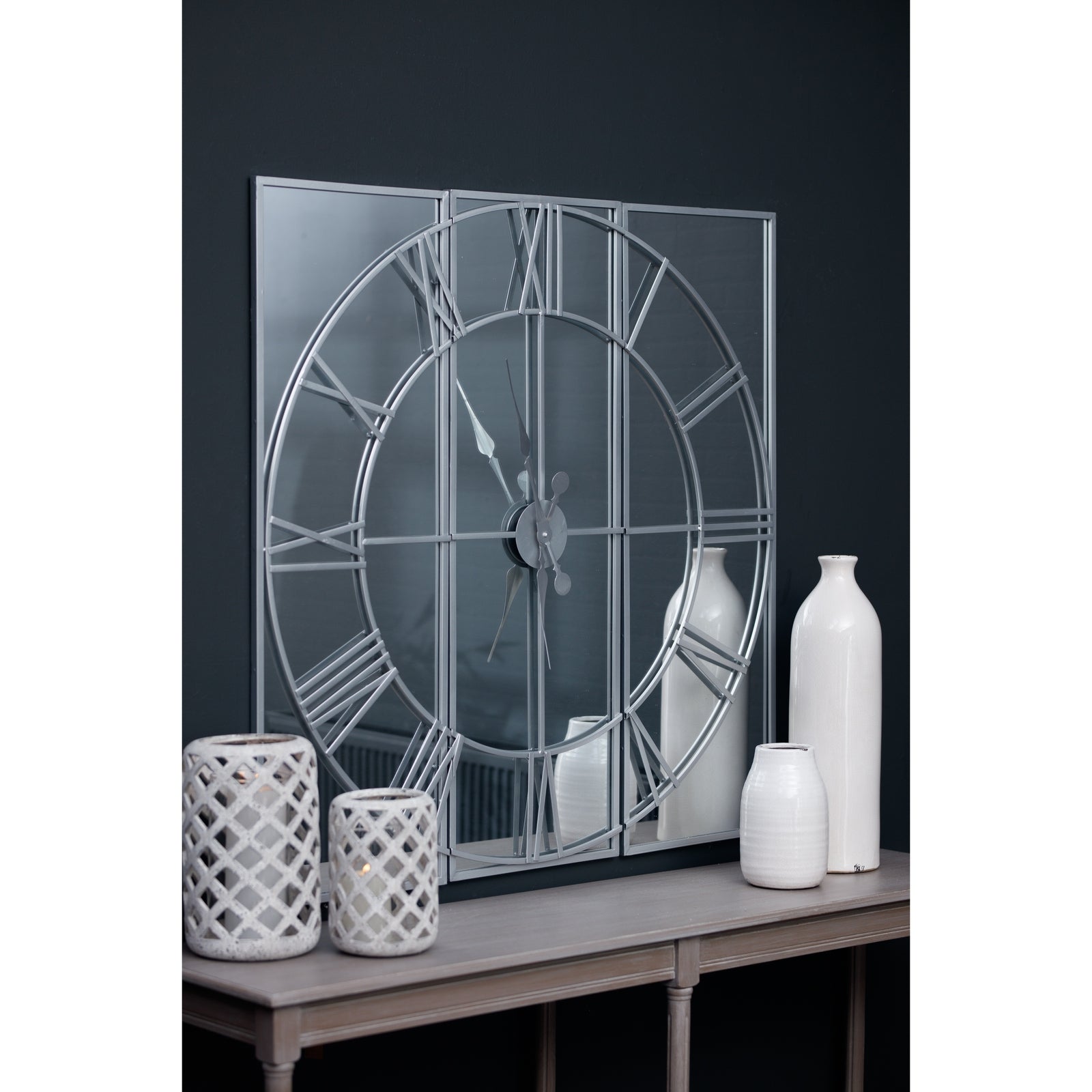 Celina Mirrored Wall Clock for Chic Home Décor - Darlington's Décor