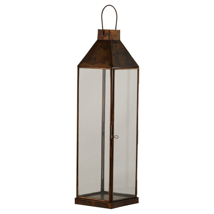 Charming Burnished Brass Large Lantern for Elegant Ambiance - Darlington's Décor