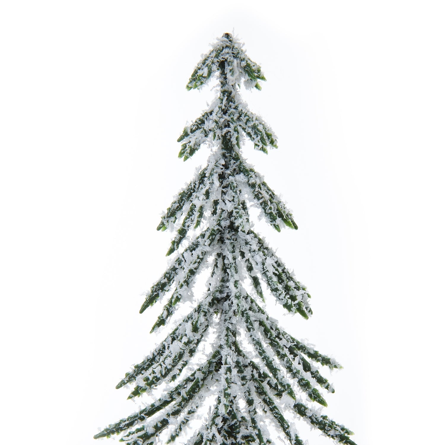 Charming Medium Snowy Spindle Tree In Wood Log - Darlington's Décor