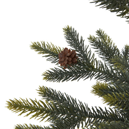 Charming Medium Spruce Tree With Wicker Basket - Darlington's Décor