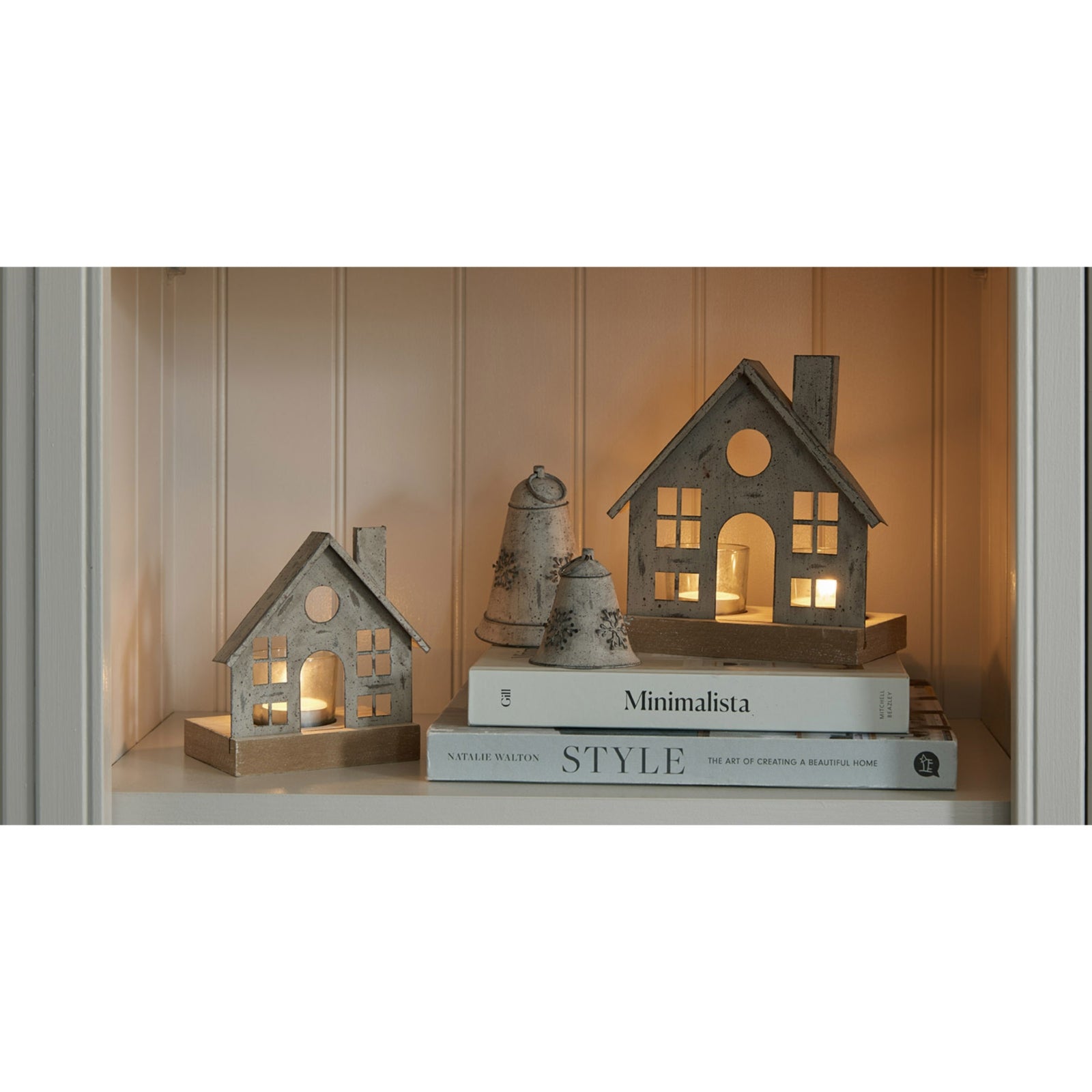 Charming Rustic Metal Hanging Bell With Snowflake Design - Darlington's Décor