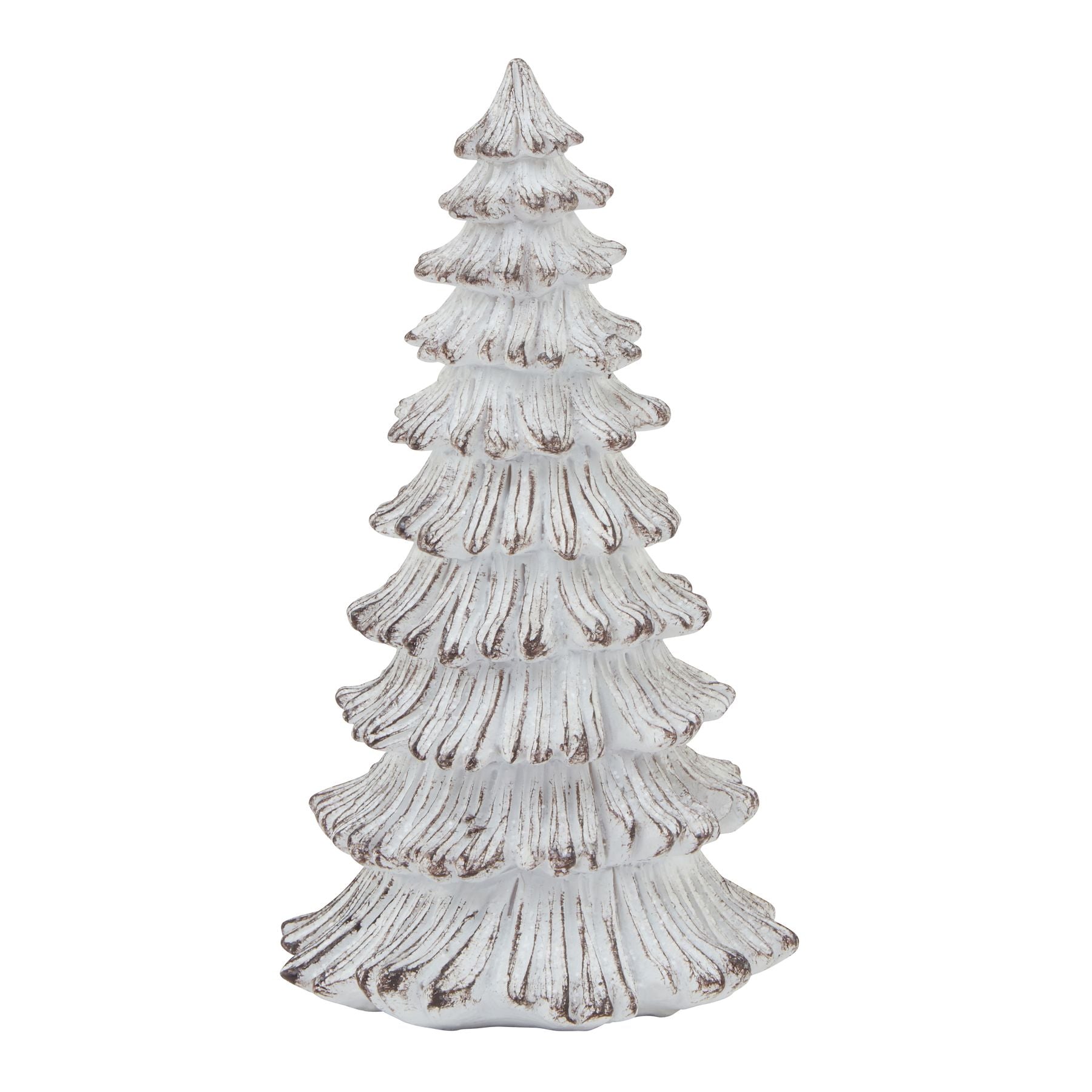 Charming Small Snowy Fir Tree Sculpture for Winter Decor - Darlington's Décor