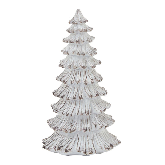 Charming Small Snowy Fir Tree Sculpture for Winter Decor - Darlington's Décor