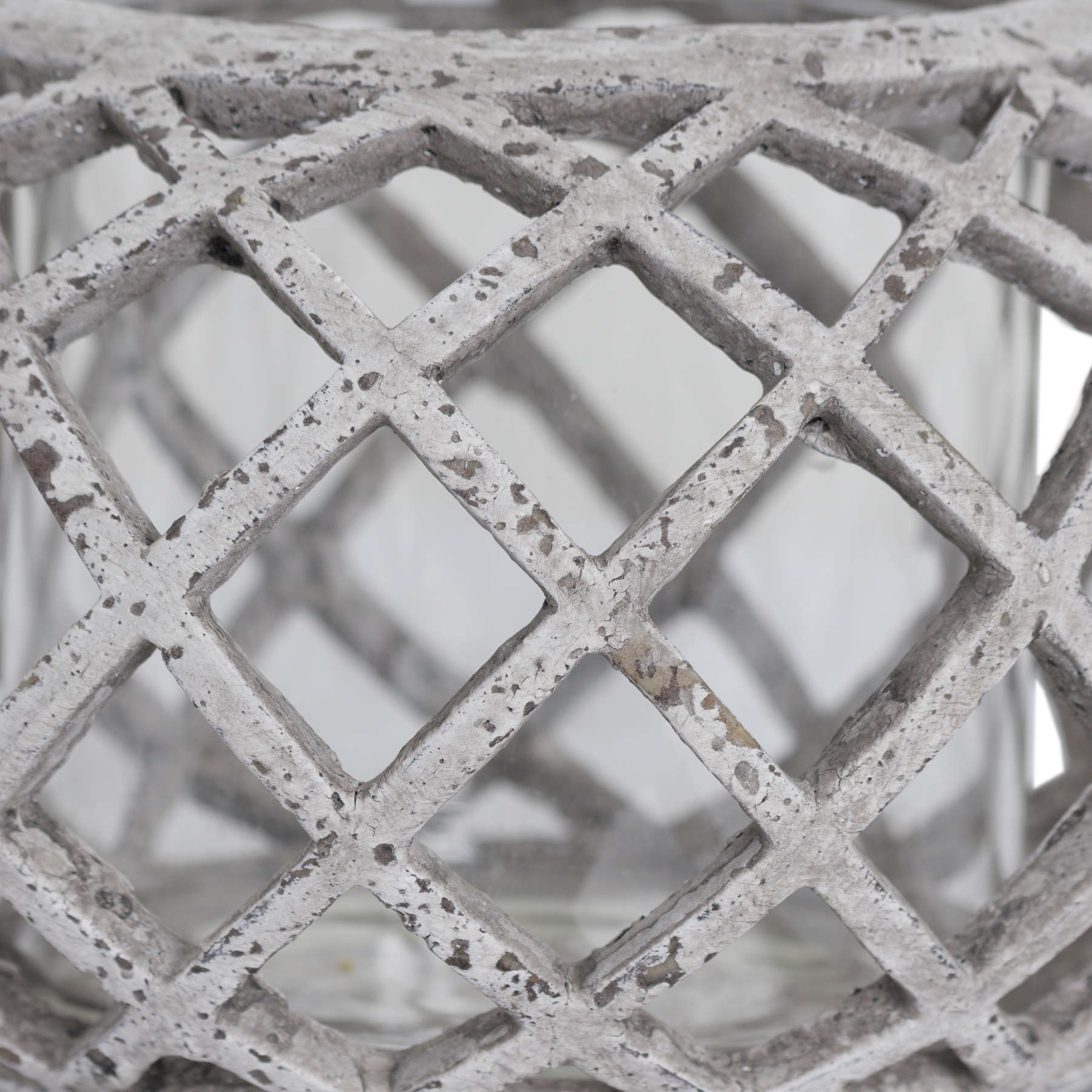 Chic Round Ceramic Lattice Hurricane Lantern for Stylish Lighting - Darlington's Décor