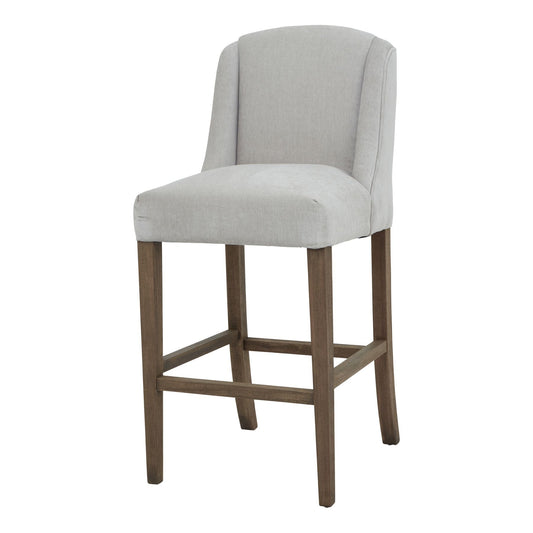 Elegant Compton Grey Bar Stool with Cushioned Seat for Comfort - Darlington's Décor