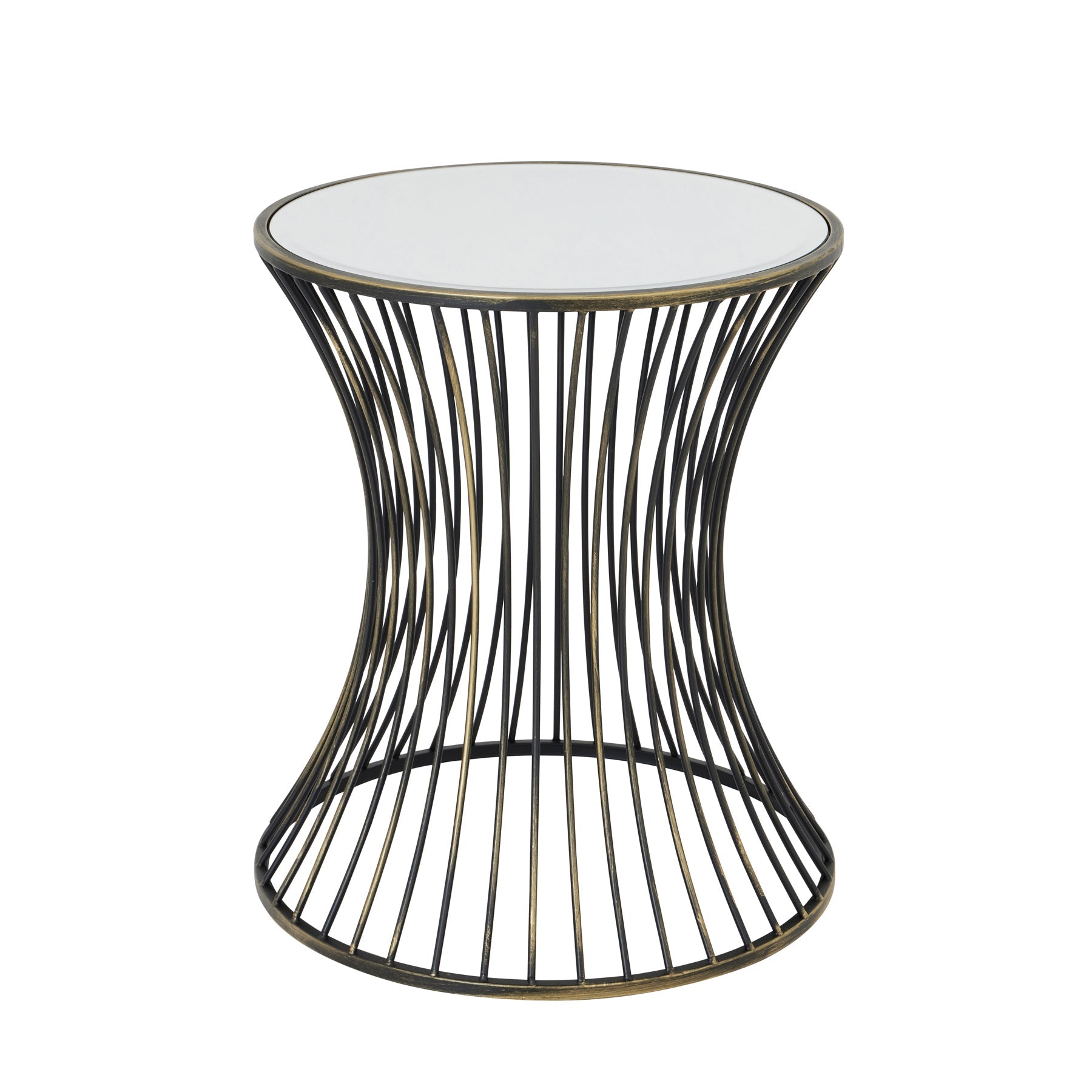 Elegant Concaved Mirrored Side Table for Stunning Decor - Darlington's Décor
