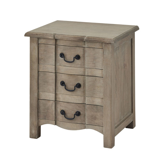 Elegant Copgrove Collection 3 Drawer Bedside Table with Unique Design - Darlington's Décor