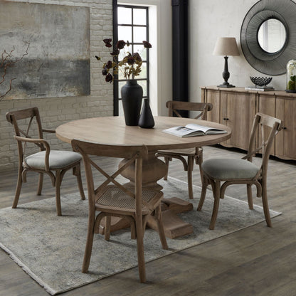 Elegant Copgrove Collection Round Pedestal Dining Table - Timeless Craftsmanship for Lasting Gatherings - Darlington's Décor