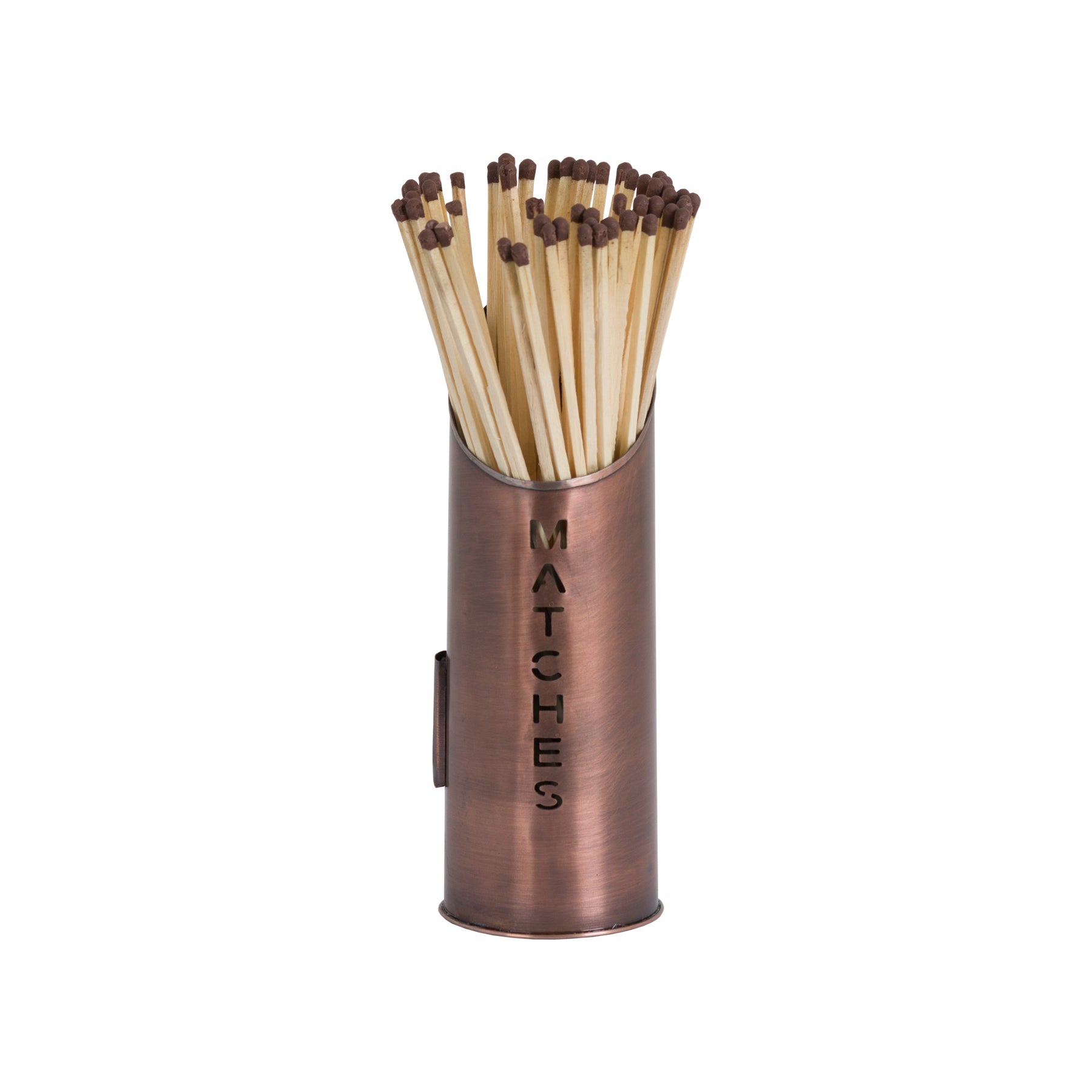 Copper Finish Logs And Kindling Buckets With Matchstick Holder - Darlington's Décor