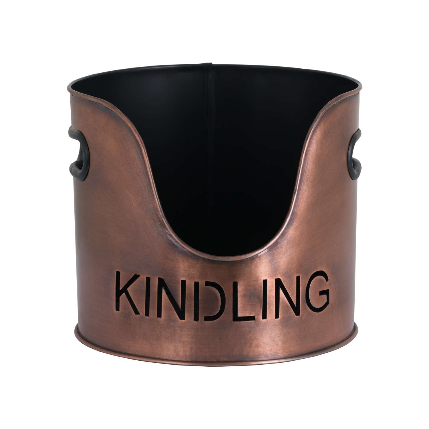 Copper Finish Logs And Kindling Buckets With Matchstick Holder - Darlington's Décor