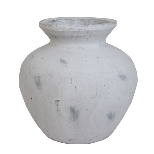 Darcy Antique White Vase: Timeless Greek Elegance - Darlington's Décor