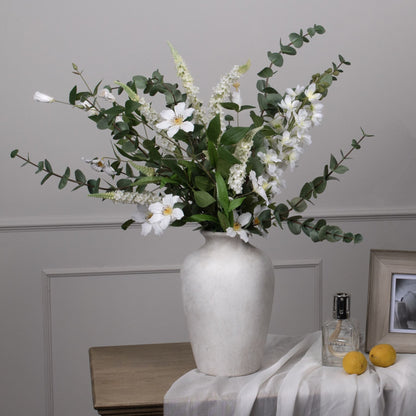 Darcy Chorus Stone Vase - Elegant Textured Accent Piece - Darlington's Décor