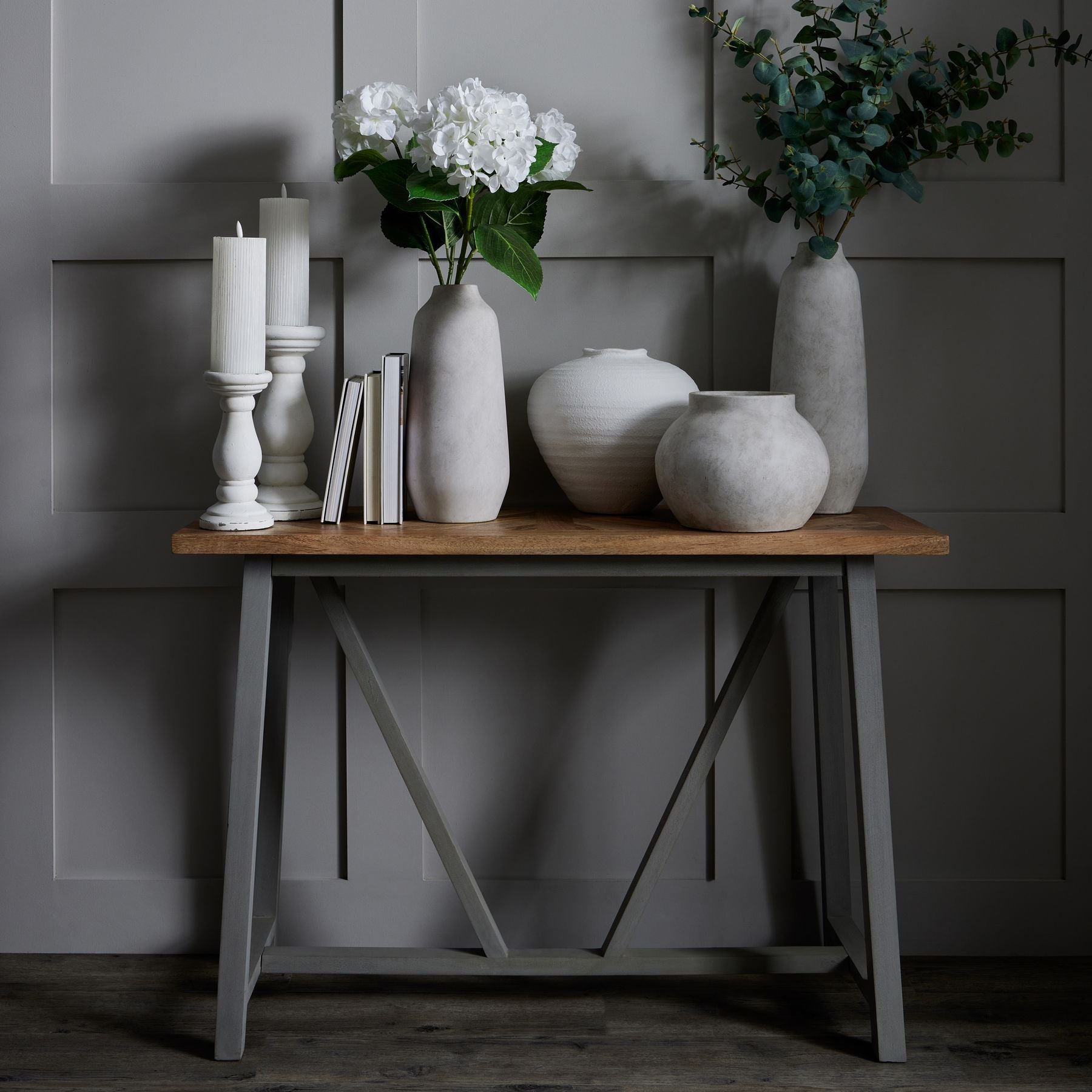 Darcy Ople Large Tall Vase with Organic Texture - Darlington's Décor