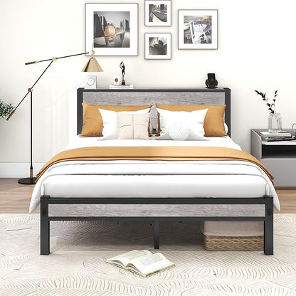 DUMEE King Size Bed Frame with Storage and Support - Darlington's Décor