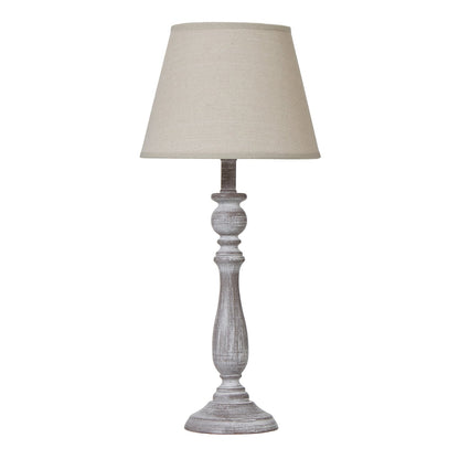 Dunum Column Table Lamp With Linen Shade - Elegant Glow - Darlington's Décor
