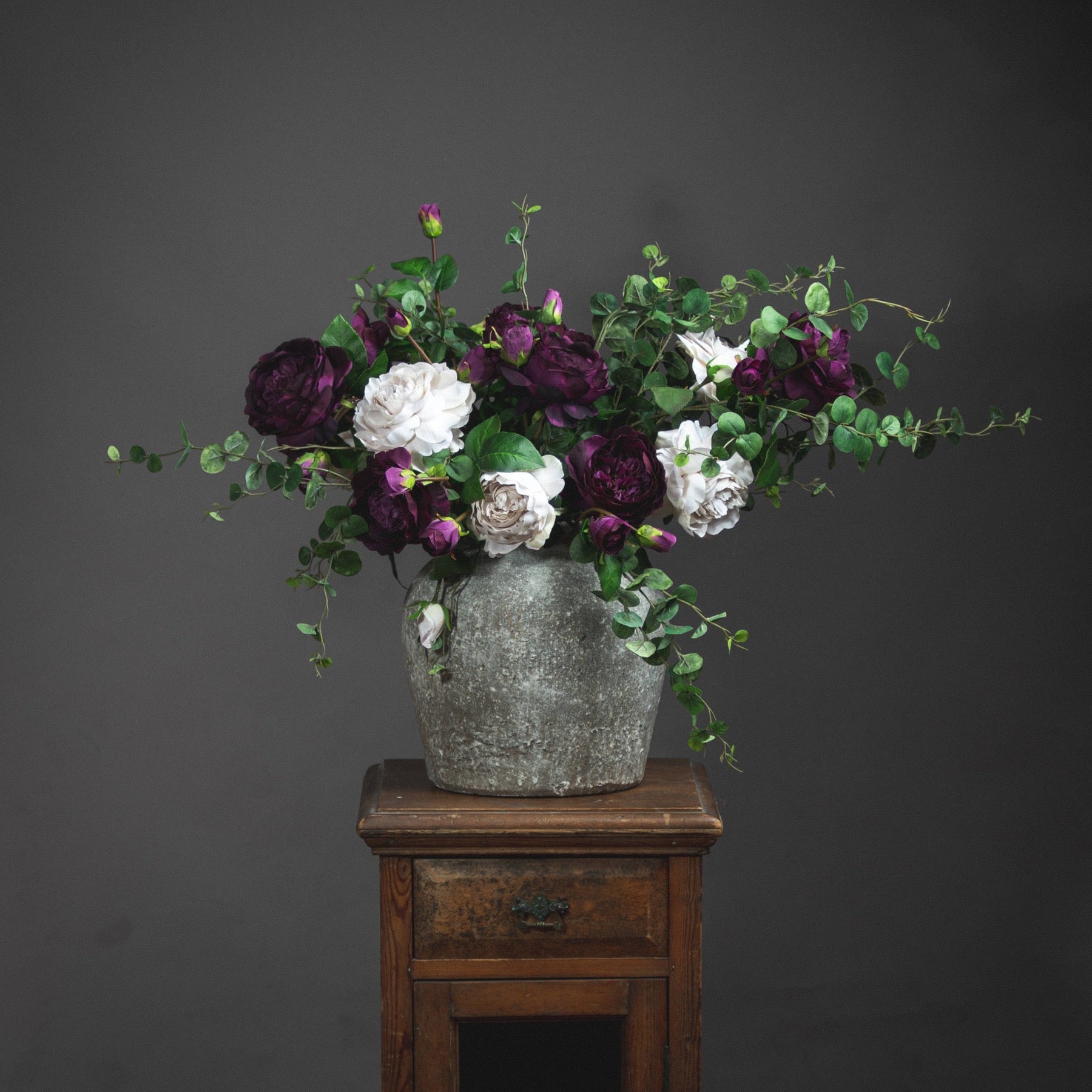 Elegant Aged Stone Ceramic Vase for Timeless Decor - Darlington's Décor