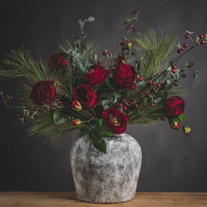 Elegant Aged Stone Ceramic Vase for Timeless Decor - Darlington's Décor