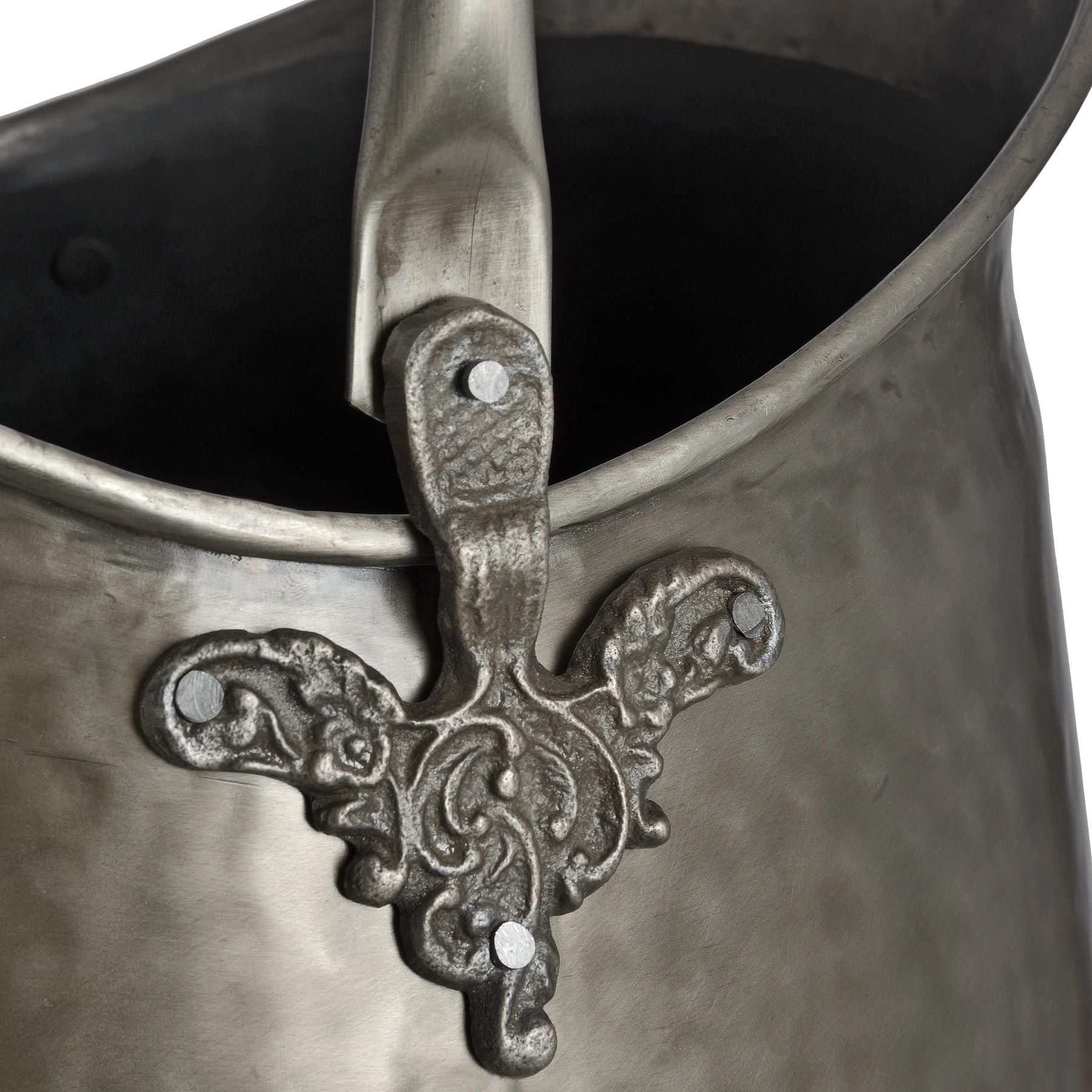 Elegant Antique Pewter Coal Bucket for Timeless Décor - Darlington's Décor