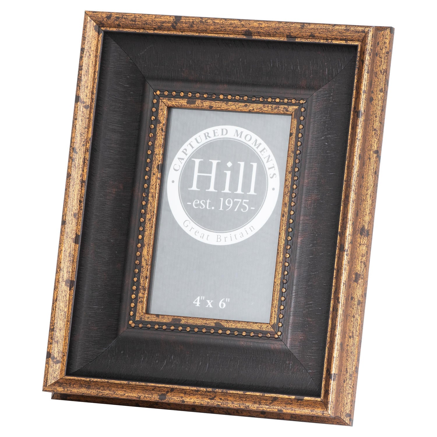 Elegant Black Antique Gold Beaded 4X6 Photo Frame - Darlington's Décor