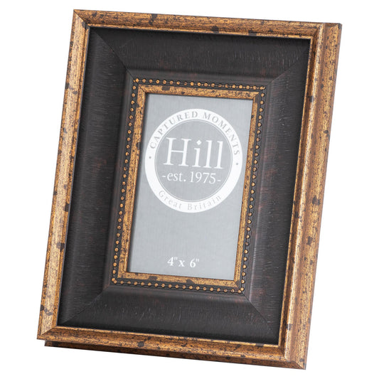 Elegant Black Antique Gold Beaded 4X6 Photo Frame - Darlington's Décor