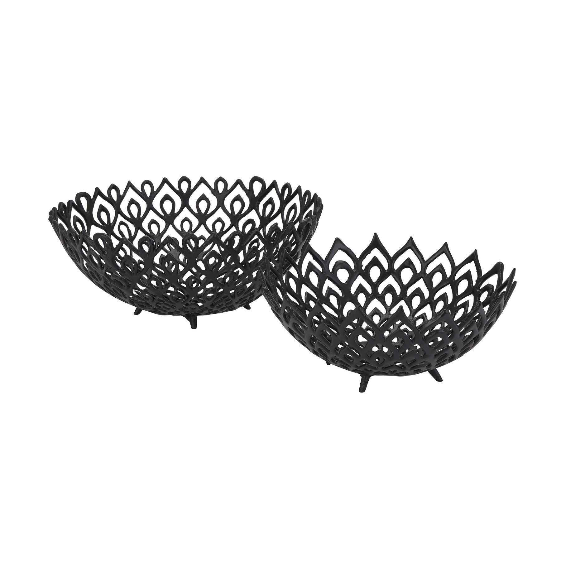 Elegant Black Cast Lattice Bowl for Stunning Displays - Darlington's Décor