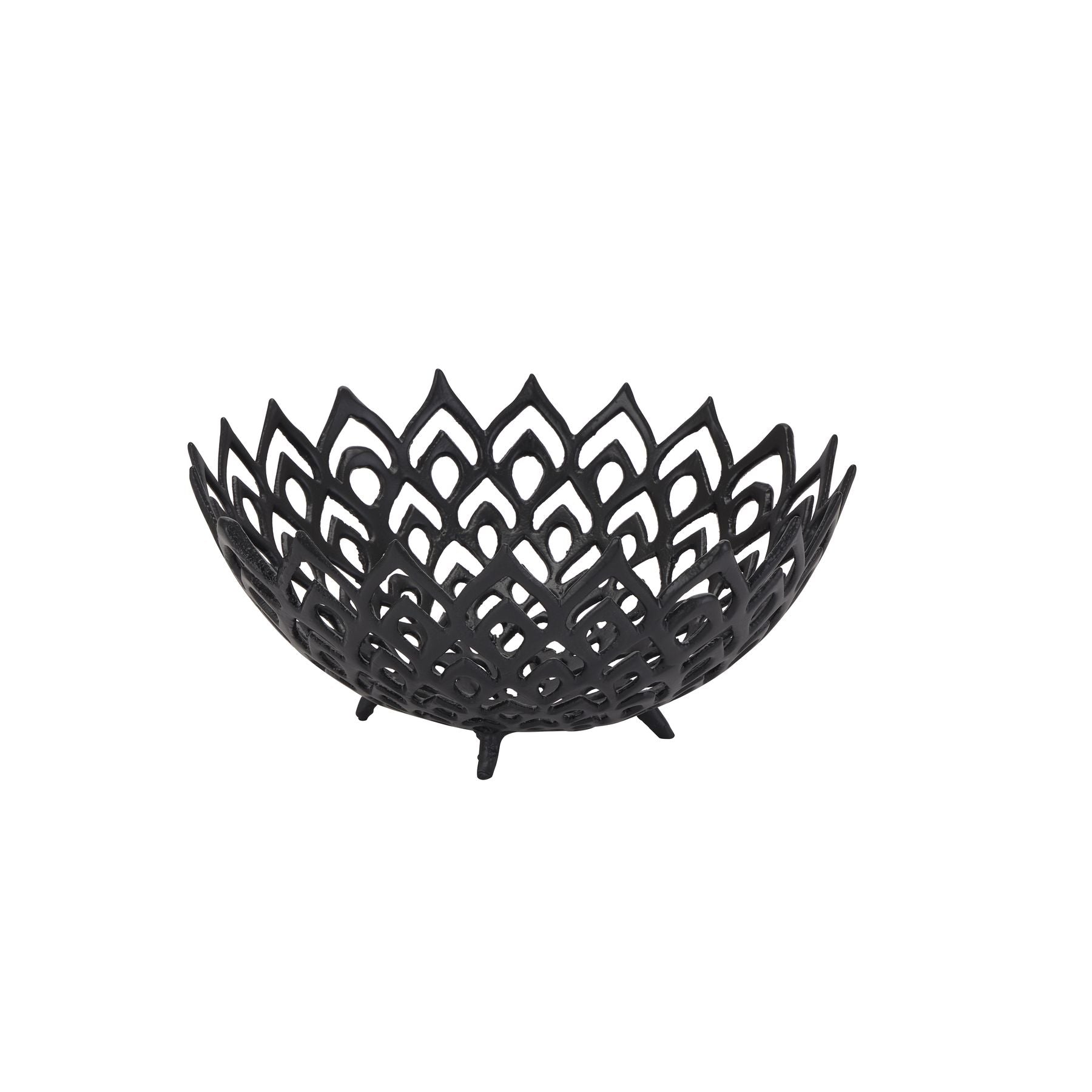 Elegant Black Cast Lattice Bowl for Stunning Displays - Darlington's Décor